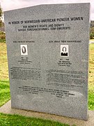 Memorial stone honoring Agnes Mathilde Wergeland & Elise Wærenskjold