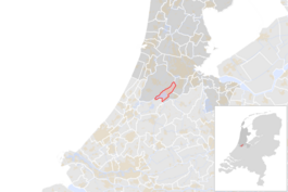 Locatie van de gemeente Aalsmeer (gemeentegrenzen CBS 2016)