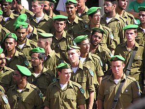 Ceremony of receiving berets. IDF Nahal brigad...