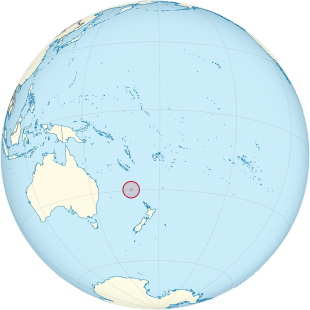 Norfolk Island on the globe (small islands magnified) (Polynesia centered).svg
