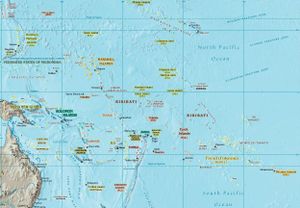 Geopolitical map of Oceania