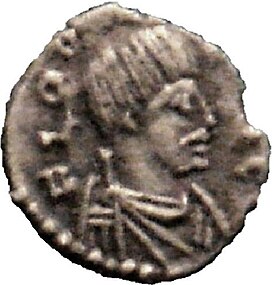 Профиль Одоакра на монете из Равенны (477 год)