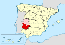 Arcidiecéze Mérida-Badajoz na mapě