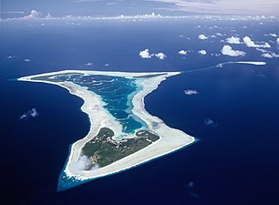 03/03: Vista aèria de l'atol Pukapuka de les illes Cook.