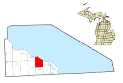 Location within Presque Isle County