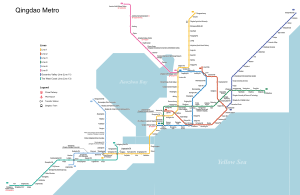 칭다오 지하철 노선도