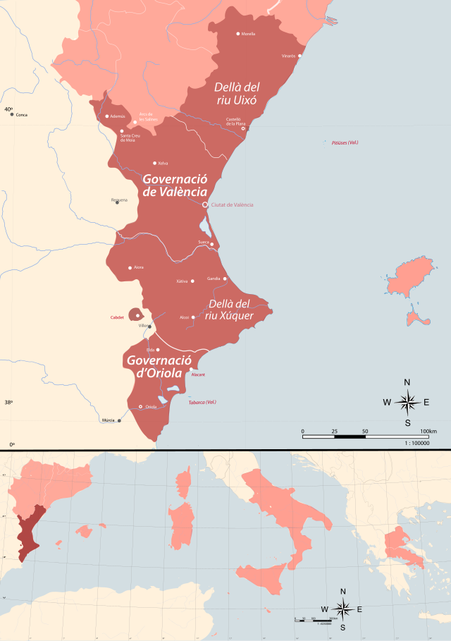 Ubicación de Reino de Valencia