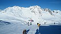 Pistes à la base du Cheval Noir (la Lauzière dans le fond)