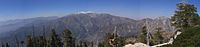 Panorama över San Gabriel Mountains, från Ontario Peak västerut och norrut, "Mount Baldy" i mitten.