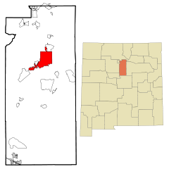 Location in Santa Fe County, New Mexico