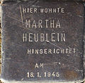 Stolperstein für Martha Heublein (Herzogenrather Straße 12)