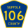 County Route 106 marker