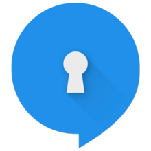 upright=0.55 alt=Description de l'image TextSecure Blue Icon.png.