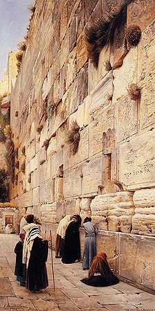 Le mur des lamentations, Jerusalem, 1904