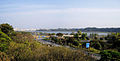 Vista de la laguna Senba y la ciudad de Mito