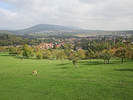 Gezicht op Gœrsdorf / Görsdorf im Elsass