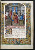 Henri VII recevant l'ouvrage, f.17r.