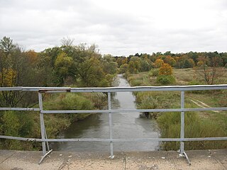 The river Sysa at the Klaipeda-Tilsit road bridge