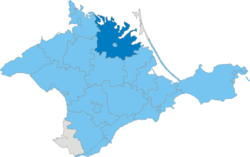 Vị trí của huyện Dzhankoy trong Cộng hòa Tự trị Krym