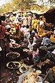 Vleeshapjes op de markt van Sangha, Mali 1992