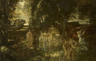 Adolphe Joseph Thomas Monticelli, Scène du Décaméron, v.1865, Burrell Collection.