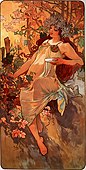 Альфонс Муха, «Осінь», 1896
