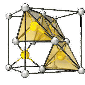 Кристаллическая структура HgTe типа сфалерита