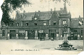 La gare de Beauvais, au début du XXe siècle.