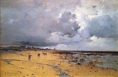 Léon Germain Pelouse, Grandcamp à marée basse (1884).