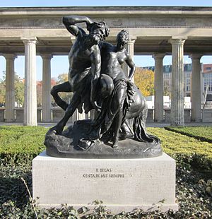 Берлин, Митте, Museumsinsel, Alte Nationalgalerie, Kentaur mit Nymphe von Reinhold Begas.jpg