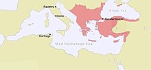 The Byzantine Empire under Manuel I, c. 1180 Byzantium@1180.jpg