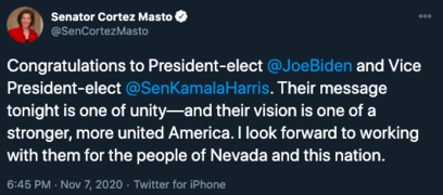 Catherine Cortez Masto, Kamala Harris