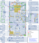 A map, created by a student in 1999, of the Columbia University tunnels