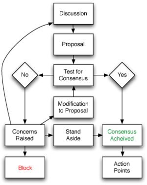 Flowchart of basic consensus decision-making process.