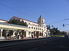 A view of Convention Center station with the San Jose Civic auditorium in the background