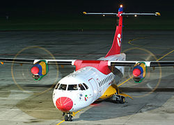 ATR 42-320 der Sunrise Airways noch in den Farben der DAT