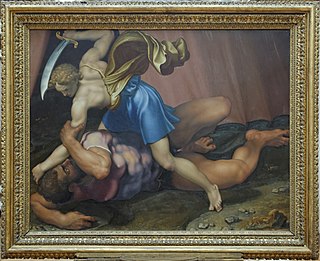 David et Goliath par Daniele da Volterra (1555)