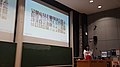 Dr. Jess Wade at the University of Edinburgh on 30 January 2018 - wall of male physicists
