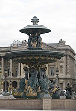 Fountain in the Place de la Concorde by Jacques Ignace Hittorff (1840)