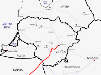 Poland-Lithuania gas interconnection route
