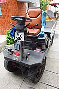 Front view of a village vehicle on Lamma Island.