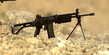 A Galil rifle in service with the Israel Defense Forces in July 2000.