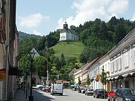 Bad Schwanberg, met uitzicht op de Josefkerk