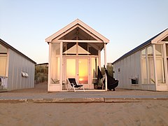 Cabane de plage à Kawijk.