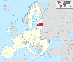 Location of Latvia