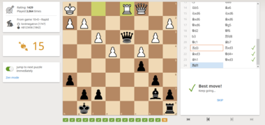 Puzzle Streak, en el que los jugadores resuelven rompecabezas de ajedrez cada vez más difíciles hasta que cometen un error