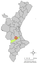 Llanera de Ranes – Mappa