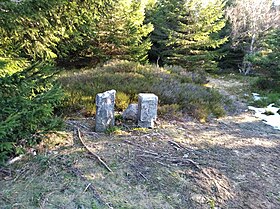 Bornes frontières sur la ligne de crête.