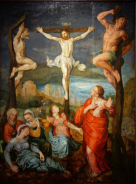 Η Σταύρωση, πίνακας του Ράφαελ Κόξι ή του Χίλλις Μόστερτ. Bonnefanten Museum, Μέχελεν
