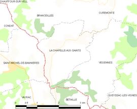 Mapa obce La Chapelle-aux-Saints